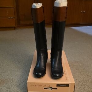 Bandolino Two-Tone Black and Brown Boots
